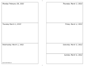 Printable 02/28/2022 Weekly Calendar-landscape