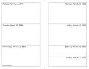 Printable 03/21/2022 Weekly Calendar-landscape