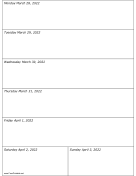 Printable 03/28/2022 Weekly Calendar-portrait