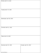 Printable 04/18/2022 Weekly Calendar-portrait