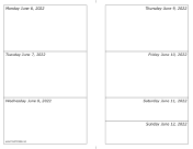 Printable 06/06/2022 Weekly Calendar-landscape