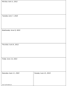Printable 06/06/2022 Weekly Calendar-portrait