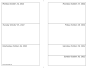 Printable 10/24/2022 Weekly Calendar-landscape