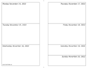 Printable 11/14/2022 Weekly Calendar-landscape