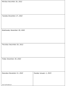 Printable 12/26/2022 Weekly Calendar-portrait