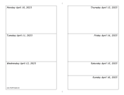 Printable 04/10/2023 Weekly Calendar-landscape