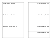 Printable 01/12/2026 Weekly Calendar-landscape