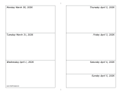 Printable 03/30/2026 Weekly Calendar-landscape