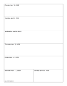 Printable 04/06/2026 Weekly Calendar-portrait