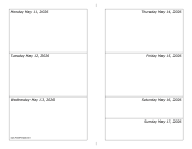 Printable 05/11/2026 Weekly Calendar-landscape