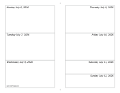 Printable 07/06/2026 Weekly Calendar-landscape