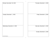 Printable 11/30/2026 Weekly Calendar-landscape