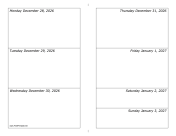Printable 12/28/2026 Weekly Calendar-landscape