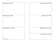 Printable 07/05/2027 Weekly Calendar-landscape