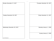 Printable 12/27/2027 Weekly Calendar-landscape