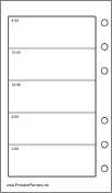 Printable Pocket Organizer Daily Planner-Day On A Page - Left