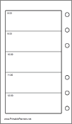 Printable Pocket Organizer Daily Planner-Day On Two Pages - Left