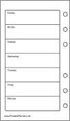 Printable Pocket Organizer Weekly Planner-Week On A Page - Left