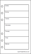 Printable Pocket Organizer Weekly Planner-Week On A Page - Right