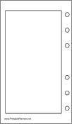 Printable Pocket Organizer Blank Page - Left