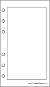 Printable Pocket Organizer Blank Page - Right