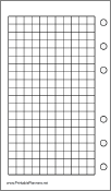 Printable Pocket Organizer Grid Page - Left