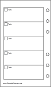 Printable Pocket Organizer To Do List - Left