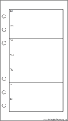 Printable Personal Organizer Weekly Planner-Week On A Page - Right