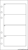 Printable Personal Organizer Weekly Planner-Week On Two Pages - Right (portrat)