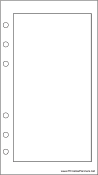 Printable Personal Organizer Blank Page - Right