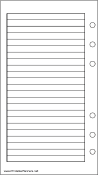 Printable Personal Organizer Lined Note Page - Left (portrait)