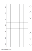 Printable Travel Organizer Monthly Planner-Month On A Page - Left (landscape)