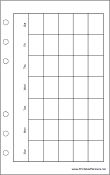 Printable Travel Organizer Monthly Planner-Month On A Page - Right (landscape)