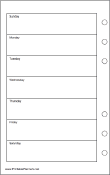 Printable Travel Organizer Weekly Planner-Week On A Page - Left