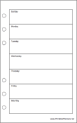 Printable Travel Organizer Weekly Planner-Week On A Page - Right