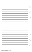 Printable Travel Organizer Lined Note Page - Left (portrait)