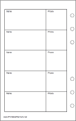 Printable Travel Organizer Phone List (2-column) - Left