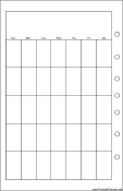 Printable Desktop Organizer Monthly Planner-Month On A Page - Left