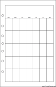 Printable Desktop Organizer Monthly Planner-Month On A Page - Right