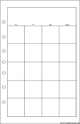 Printable Desktop Organizer Monthly Planner-Month On Two Pages - Right (portrait)