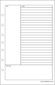 Printable Desktop Organizer Cornell Note Page - Right