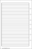 Printable Desktop Organizer Lined Note Page - Left (portrait)