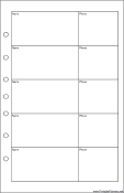 Printable Desktop Organizer Phone List (2-column) - Right