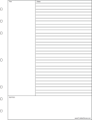 Printable Executive Organizer Cornell Note Page - Right