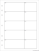 Printable Executive Organizer Phone List (2-column) - Right