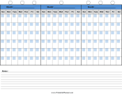 Printable 90 Day Calendar