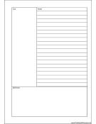 Printable A5 Organizer Cornell Note Page - Right