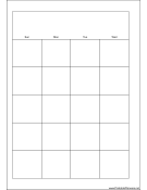 Printable A5 Organizer Monthly Planner-Month On Two Pages - Left