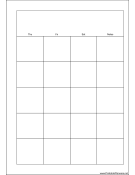 Printable A5 Organizer Monthly Planner-Month On Two Pages - Right