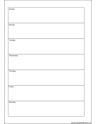 Printable A5 Organizer Weekly Planner-Week On A Page - Left